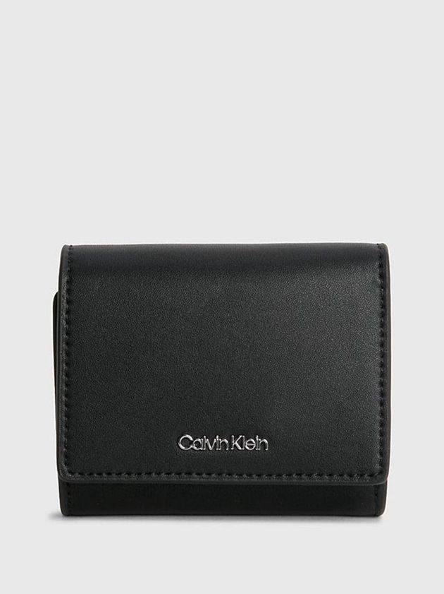 Calvin Klein USA Small Recycled Trifold Womens Wallet Black 4619578-PZ